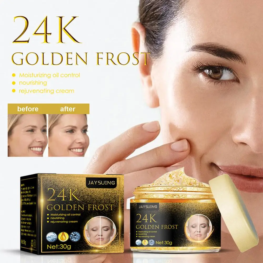 

24K Gold Face Cream Acne Pimple Mark Removal Dark Spots Whitening Facial Creams Mask Moisturizing Day Cream 30g Skin Care Creams