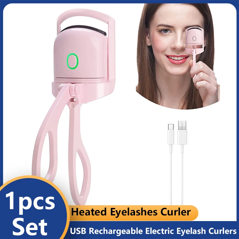 

Heated Eyelashes Curler USB Rechargeable Electric Eyelash Curlers with 2 Level Temp Quick Heating & Long-Lasting Curling Effect