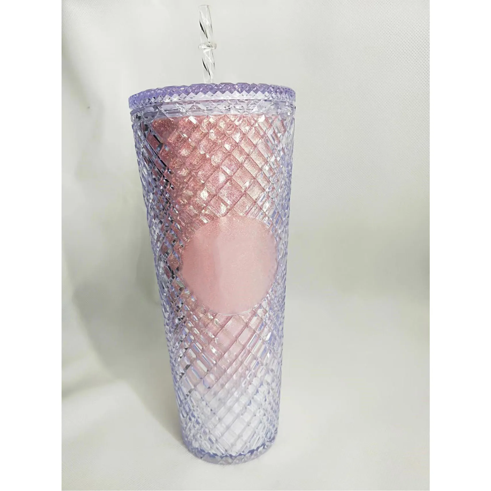 

2022 Star Papa 710 Durian Cup Car Large Capacity Colorful Cherry Blossom Gradient Plastic Straw Cup