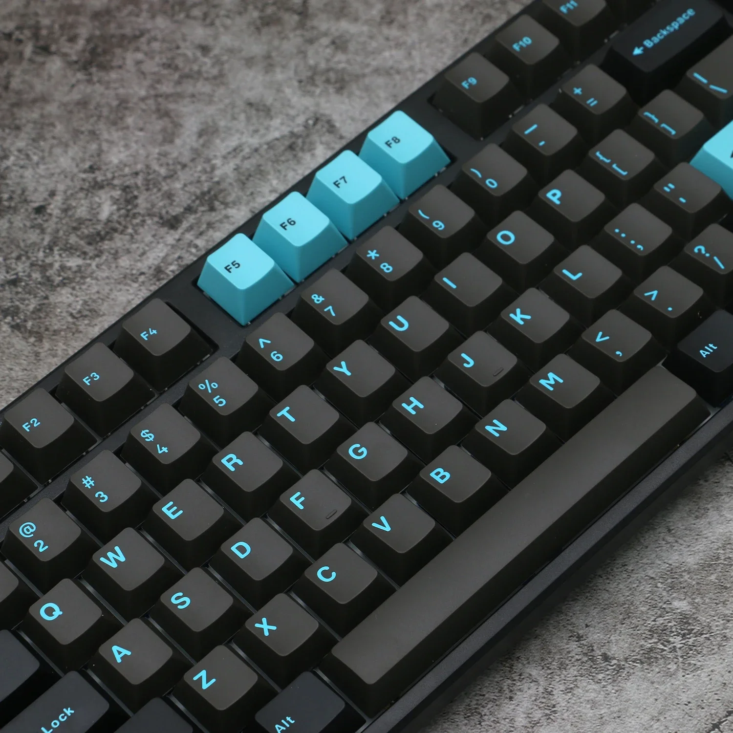 Графитовый синий PBT двухцветный формовочный колпачок 135 клавиш вишневый
