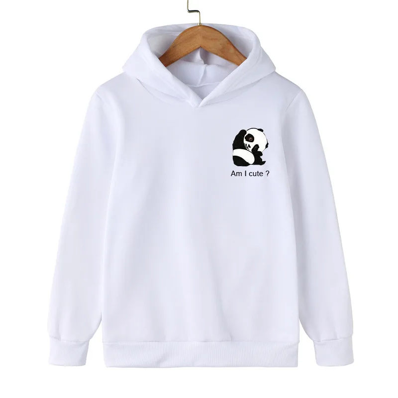 

Panda Cute New Children Boys Hoodie 2022 Spring and Autumn Girls Casual Hooded Sweater Children's Solid Color Hooded Sweater Top
