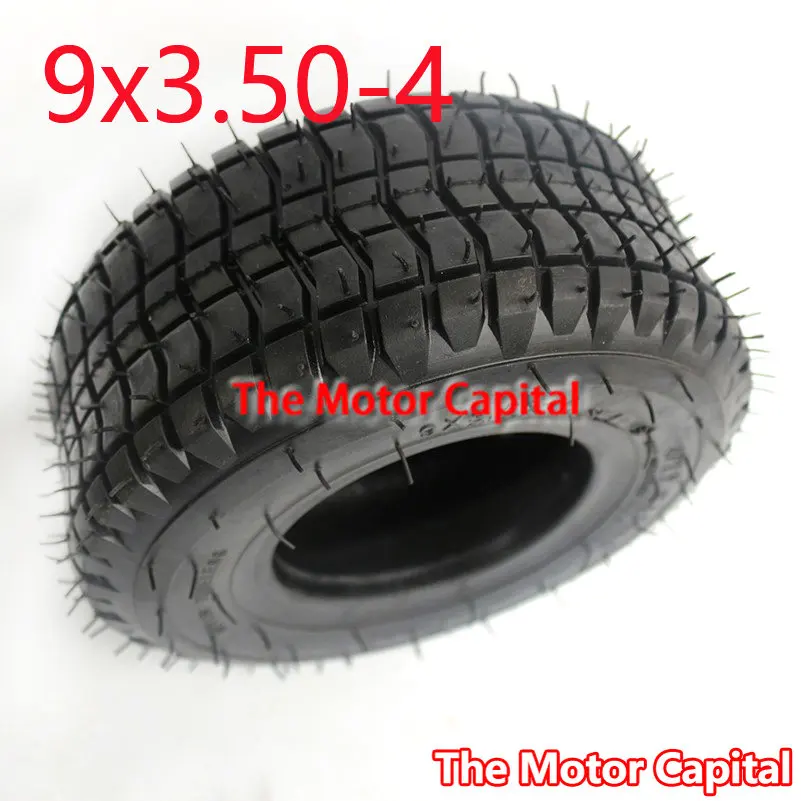 

Карманная велосипедная шина 9x3,50-4, для карт, мобильного скутера atv Zooma, газонокосилки, GoPed Zooma, 4-слойный рейтинг 85 фунтов на квадратный дюйм, бе...