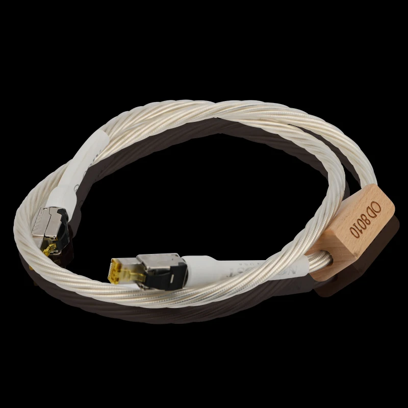 Сетевой кабель Odin Cat 8 скорость Lan RJ45 полное экранирование Посеребренная линия