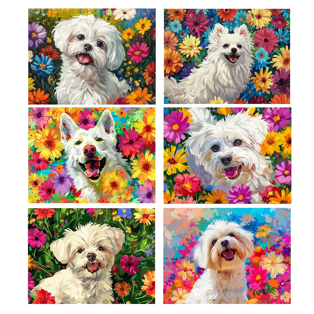 Картина из страз сделай сам счастливая собака полная фотокартина 30x4 0 см/11 8x15 7