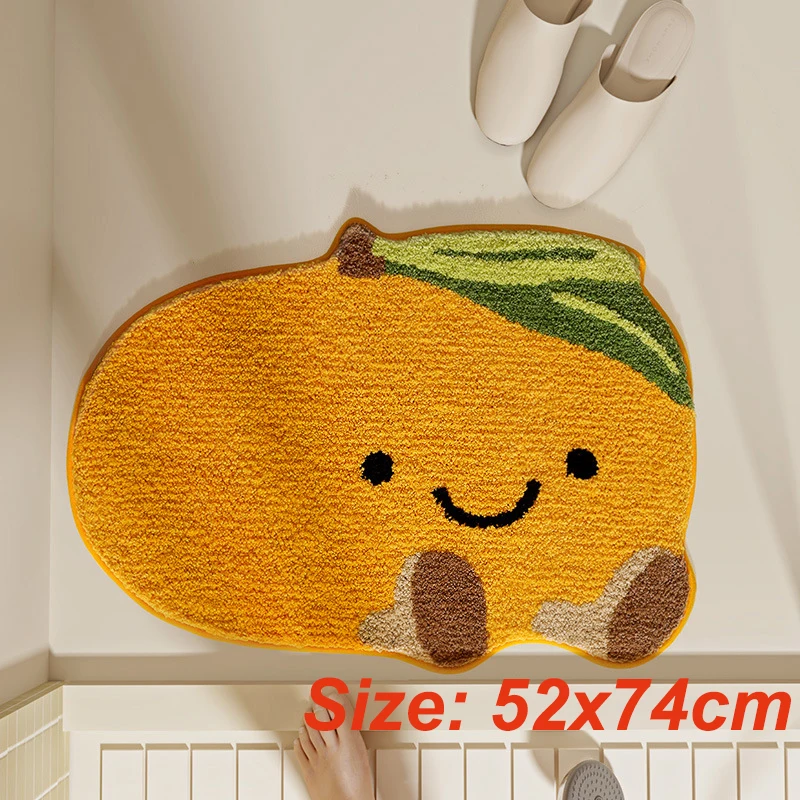 

Фруктовый тафтинговый коврик для ванной 50x60 см, оранжевый, полиэстер