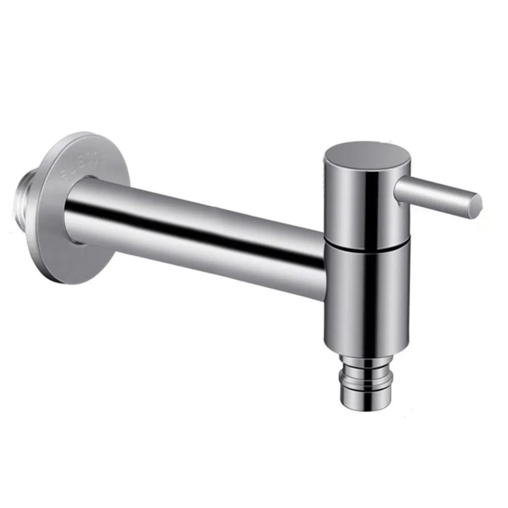 Настенный смеситель для раковины из нержавеющей стали ванной комнаты швабра