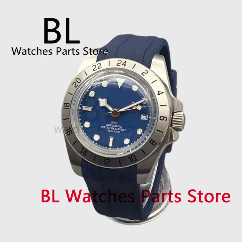 Мужские механические наручные часы BL водонепроницаемые с резиновым ремешком и