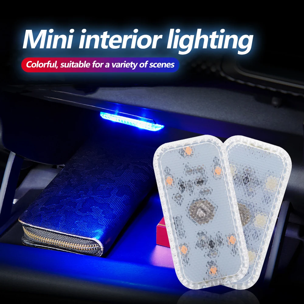 

Светодиодные сенсорсветодиодный фонари с USB для автомобиля, беспроводной датчик заряда, атмосферная лампа для салона автомобиля, Цветная декоративная лампа для багажника