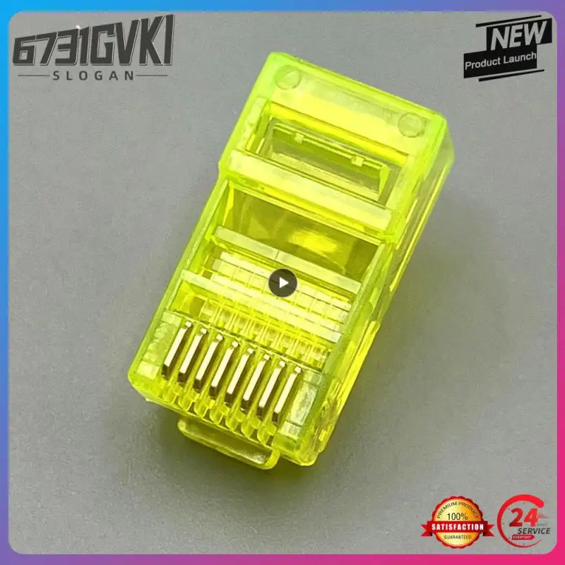 

1~10PCS Ethernet Cables Module Plug Network Connector RJ-45 Crystal Heads Cat5 Color Cat5e Gold Plated Cable