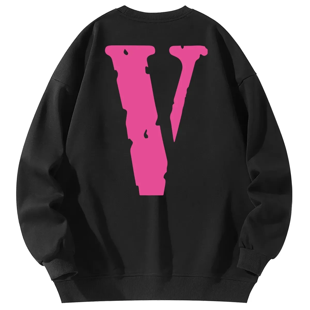 

Женский флисовый пуловер с круглым вырезом, однотонный Свободный свитшот большого размера, Повседневная Уличная одежда в стиле хип-хоп, Осень-зима 2023