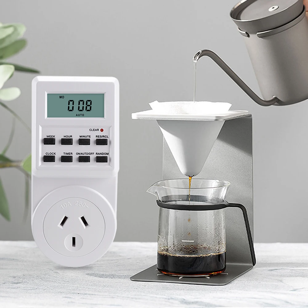 Цифровой таймер розетка цикл 12/24 часов программируемый настройка времени выхода