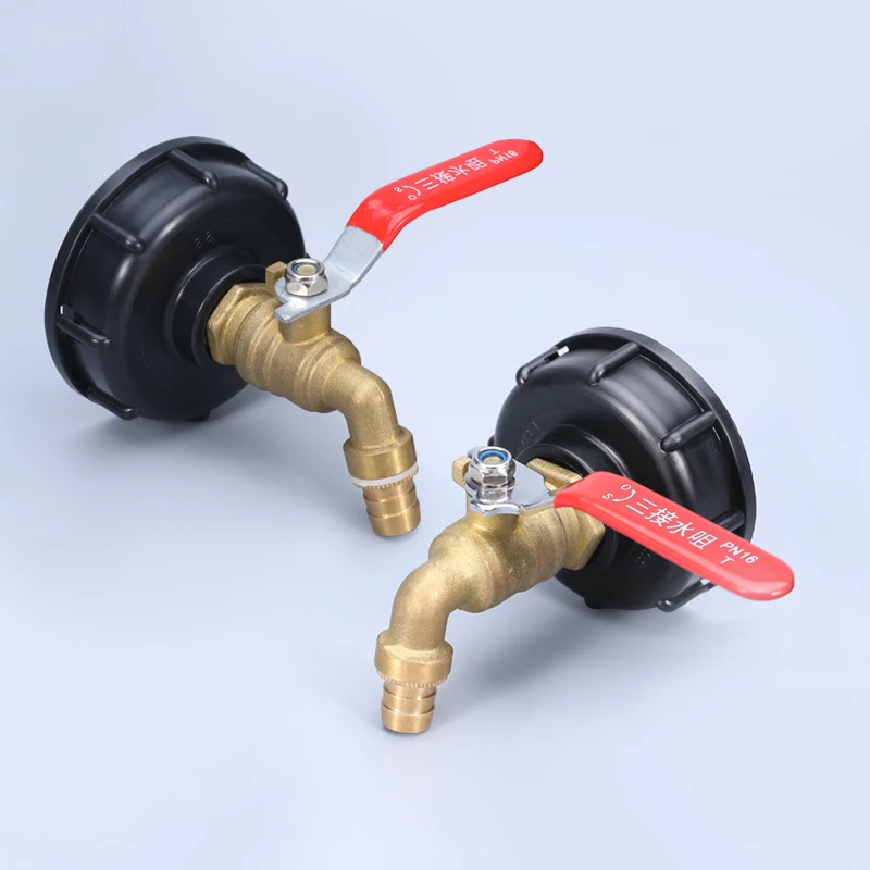 

Durable S60*6 Coarse Thread to 1/2'' 3/4'' Brass Faucet IBC Tank Adapter Garden Hose Replacement Fitting