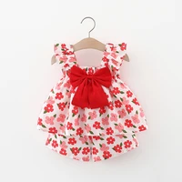newborn baby girl clothes set cotton floral print ruffle flutter sleeve bow tops shorts outfits casual infant clothing 0 3
