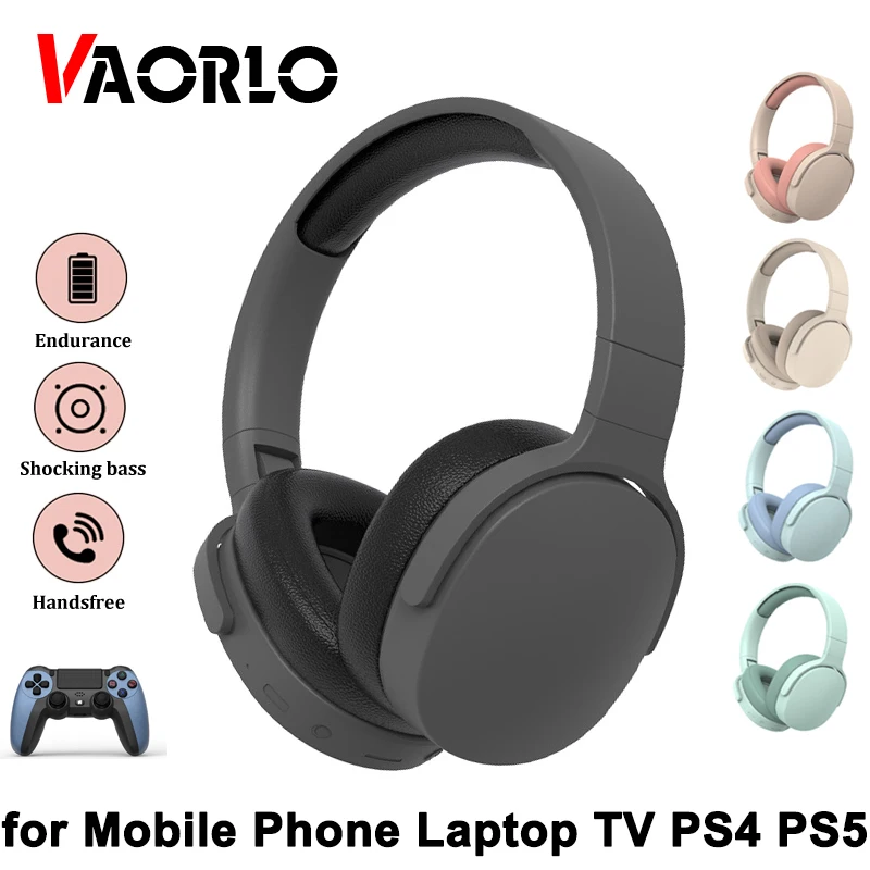 

Headphones Bluetooth Headset Stereo HIFI Headphone Wireless Subwoofer Game Earphone Support TF Card/AUX, for Phone Laptop TV PS4