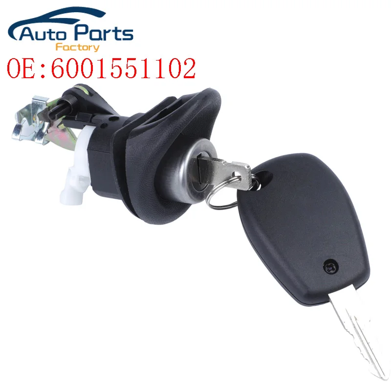 

Цилиндр замка зажигания и ключ для Renault Megane Dacia Logan Sandero Clio Kangoo 6001551102 60015-51102 7701367940 6001550621L