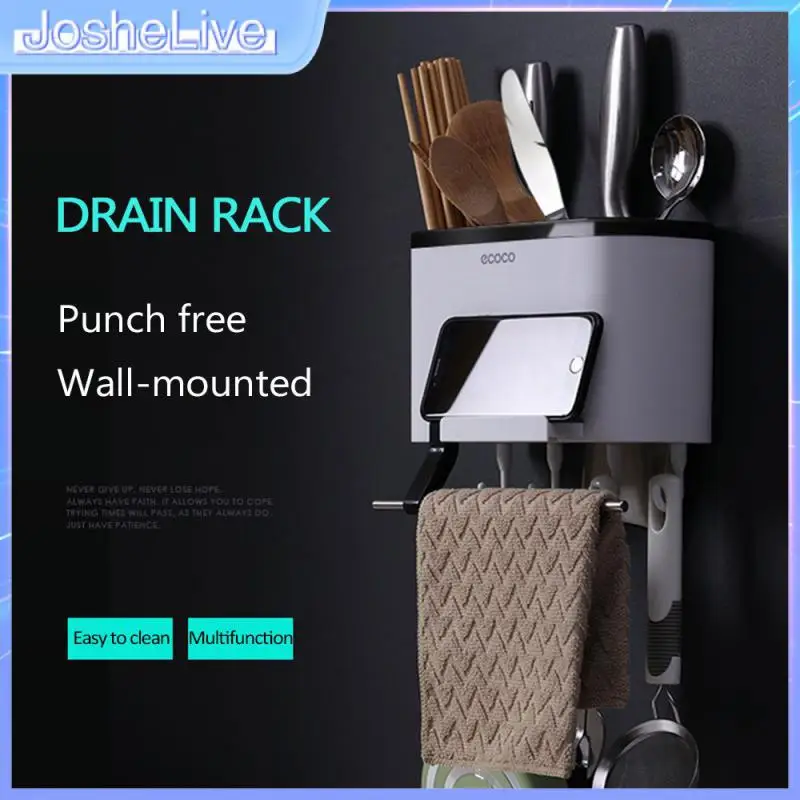 

Многофункциональная трубка для палочек, настенный кухонный органайзер, держатель с крючками, кухонные принадлежности, держатель для хране...