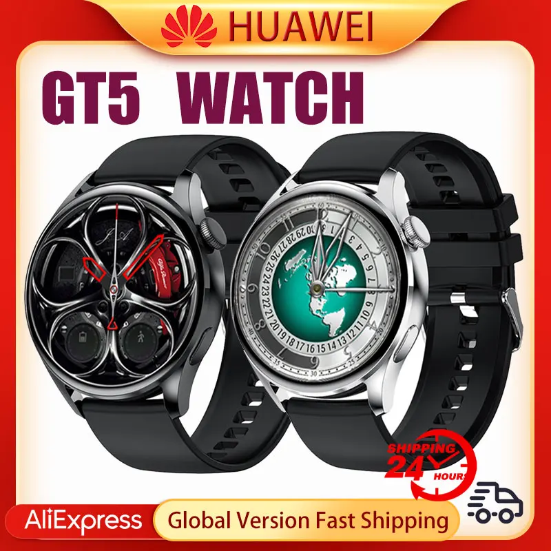 

New Huawei GT5 Smart Watch Men Answer Call Fitness Tracker Wireless Charging NFC Women Smartwatch Gift For IPhone iOS Android