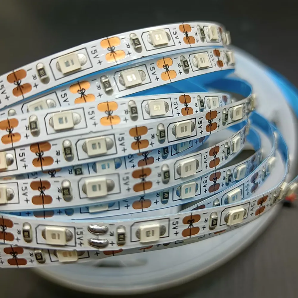 СВЕТОДИОДНАЯ лента SMD 2835, 5 в постоянного тока, 12 В, 5 мм, печатная плата, белая светодиодная лента, не водонепроницаемая лента, световые полосы для кухни, домашнего декора, светодиодная лента для телевизора
