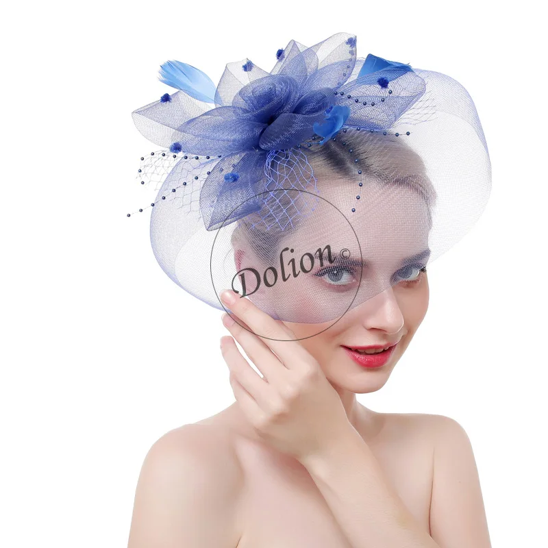 

Charming Wedding Headwear Women Elegant Party Fascinator Hat Hair Clip Flower Chic Headpiece Fancy Ladies Event Hair Accessories