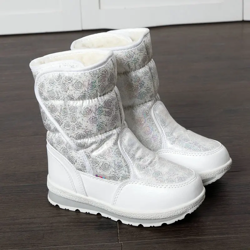 Белые ботинки для девочек Зимние маленькой принцессы Красивые мини-ботинки