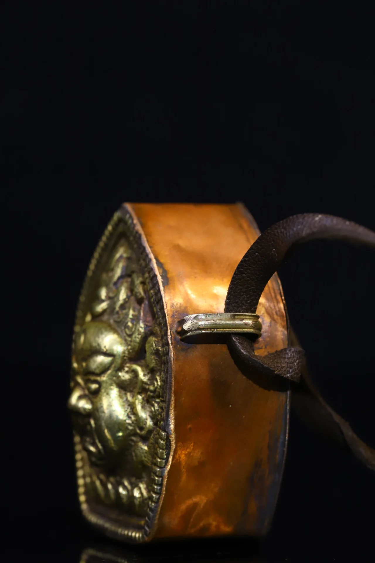 Коллекция тибетских храмов 2 дюйма мозаика из старой бронзы с окрашенным