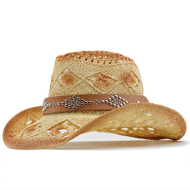 New Hollow Out Men Straw Hat Western 
