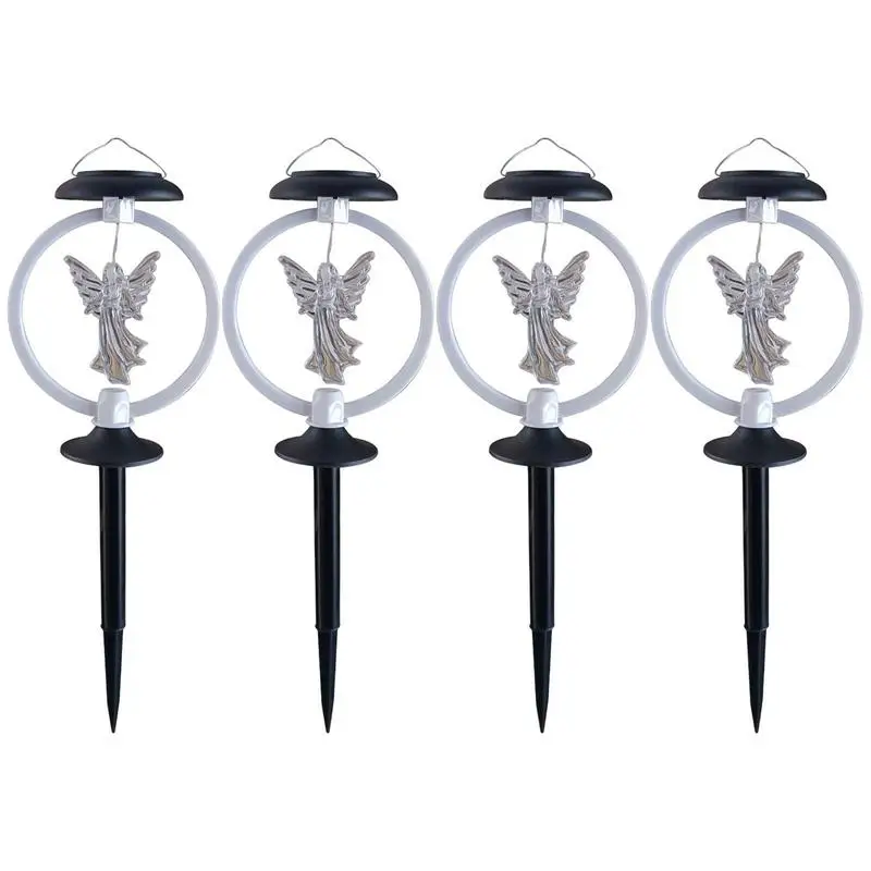 

Solar Pathway Lights Garden Stake Outdoor Decoration Pathway Light 4pcs/set Decorative Angel Statue IP65 Waterproof For Pathway