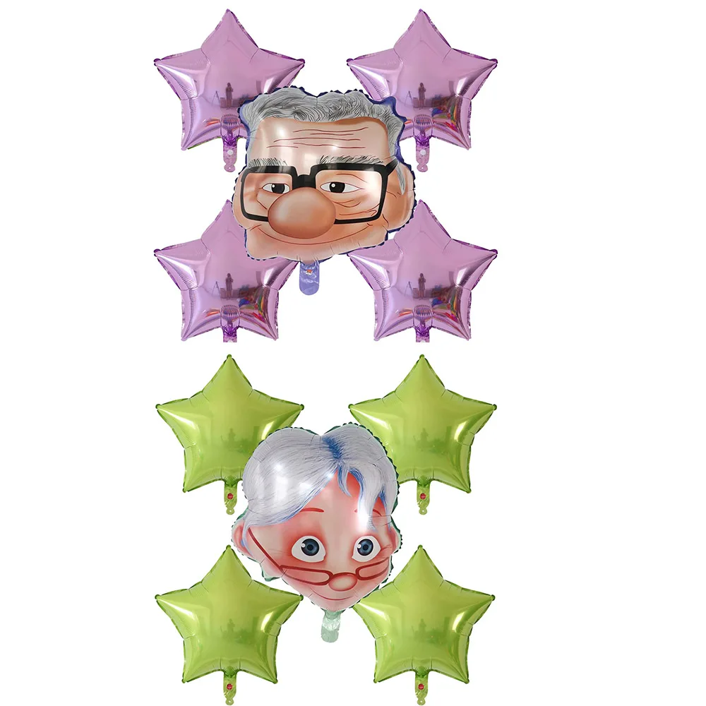 

5pc Cartoon Movie Up Carl Ellie Balloons Flying Travel Theme Air Globos Home Birthday Party Decorations Accessories Kid Toy Gift