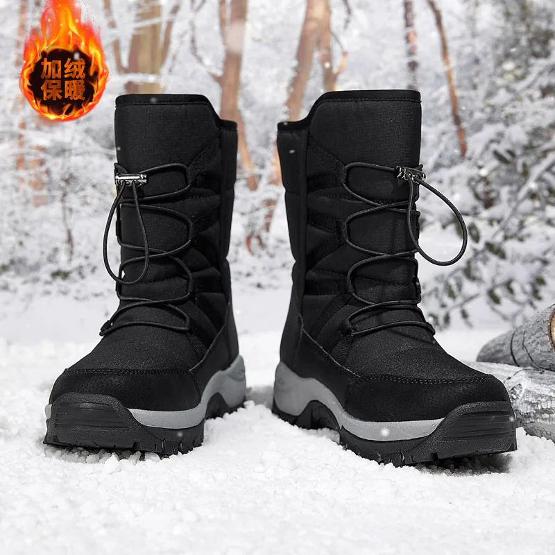 Winter Sport Shoes For Women Keep Warm Snow Botas Hombre Winter Boots Waterproof Female Snow Botines 2022 Black Botas Femininas