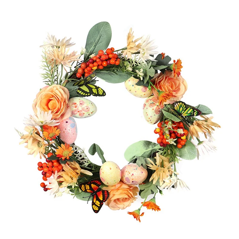 

Easter Wreaths Flower Decoration Bunny Rabbit Garland Decoration Home Decoration Props Birthday Party Home Supplies