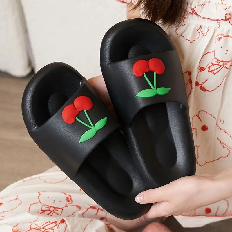 Tulip Slippers Women Men Shoes Thick Platform Women'S Home Slippers Soft Sole Cute Bow Ladies Flip Flops Zapatillas Chaussons