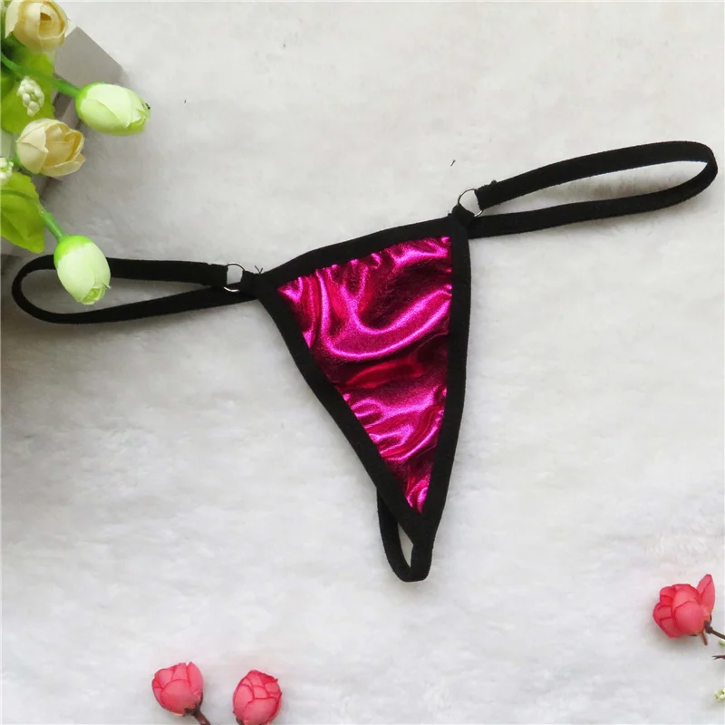 

micro bikini tanga mujer swimwear bikinis biquini tankini sexy lingerie thong Edging Patent leather simple classic Triangle spa