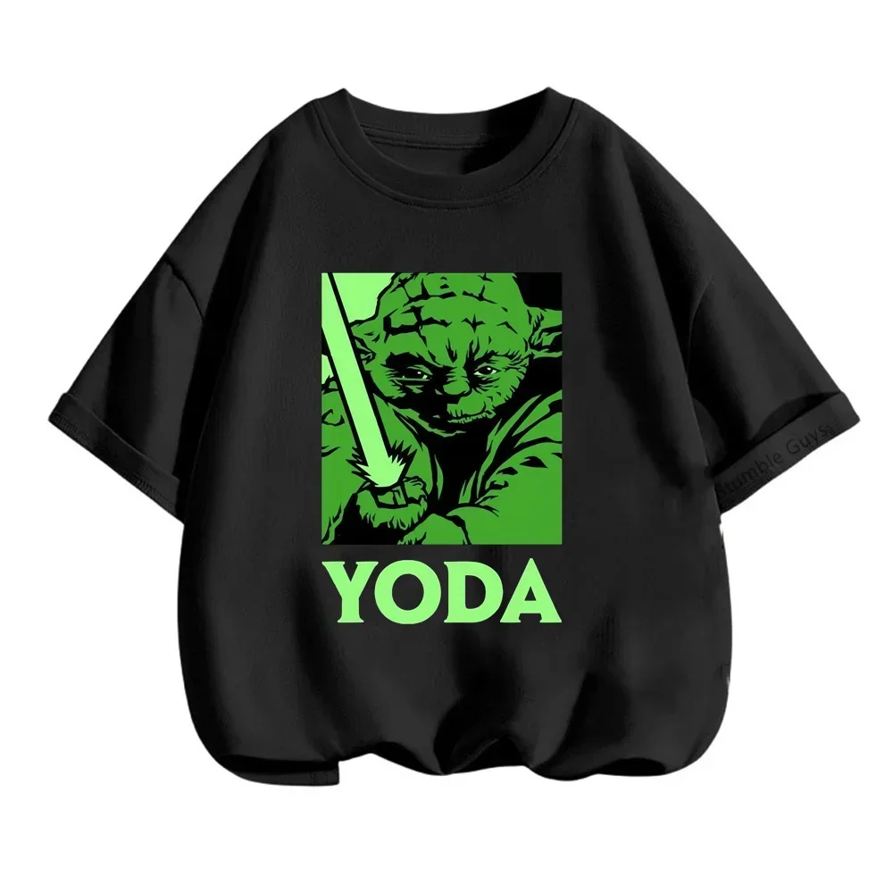 Новинка летняя детская футболка йода повседневная одежда из мультфильма