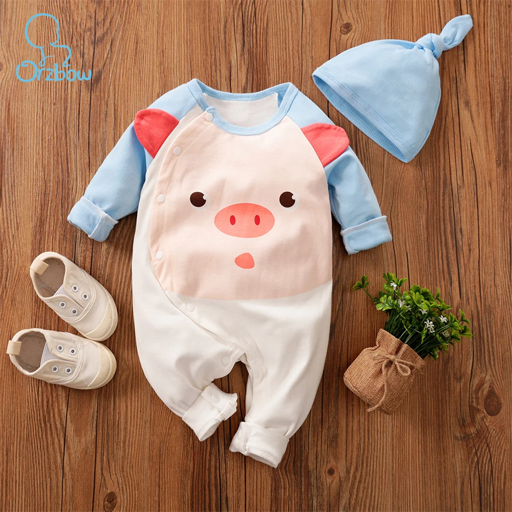 

Orzbow Summer Baby Sleeping Clothing Lightweight Short Sleeve Newborn Onesie Spring Cartoon Pattern Infant Climbing Jumpsuit