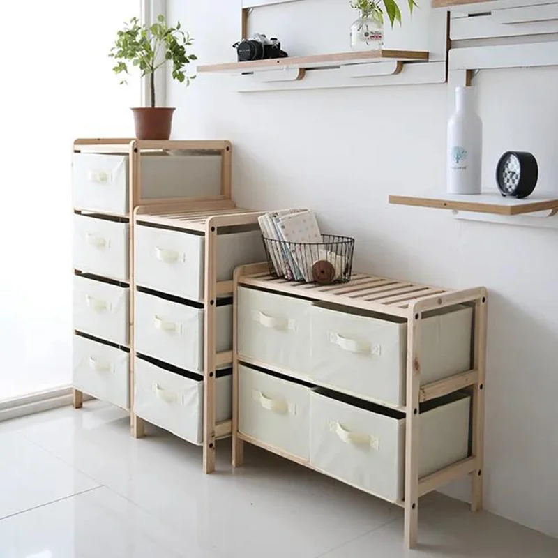

Ins Drawer Storage Cabinet Bedroom Multi-layer Clothing Wooden Chest Of Drawers Nordic Small Apartment Simple Bedside Table