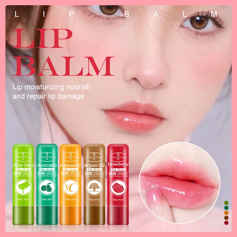 

Moisturizing Lip Balm Color Changing Lasting Moisture Lipstick Natural Essence Lip Nourishing Repairing Lip Care