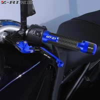 motorcycle extendable brake clutch levers handlebar knobs hand grips handle bar ends for yamaha mt01 mt 01 2004 2009 2005 2006