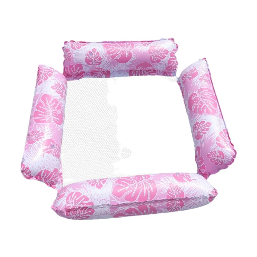 Надувное кольцо для плавания с четырьмя трубками и дизайном листьев складной