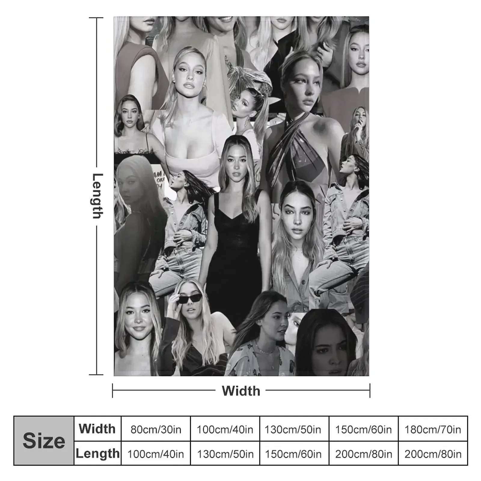 Madelyn Cline Super Fine черно-белый эстетический коллаж-2 одеяла для кровати декоративные