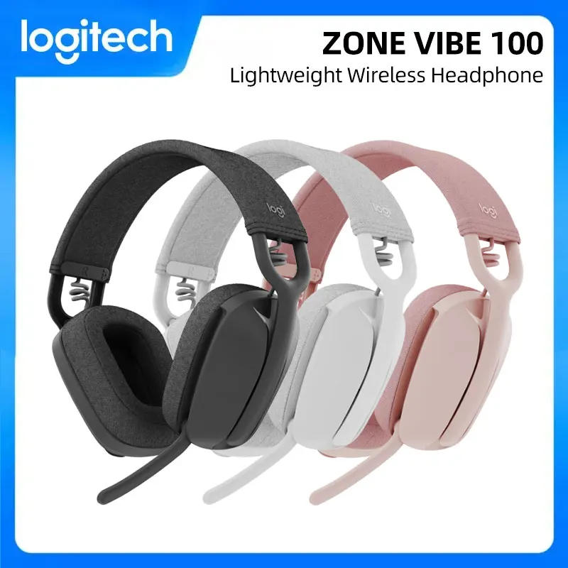 Logitech zone vibe 100. Наушники Logitech Zone Vibe 100 Wireless Rose.