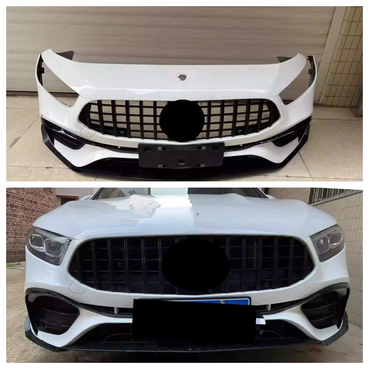 

Комплект для кузова, передний и задний бампер в сборе, решетка радиатора для Mercedes Benz A Class A45 19-21, объемные автомобильные аксессуары