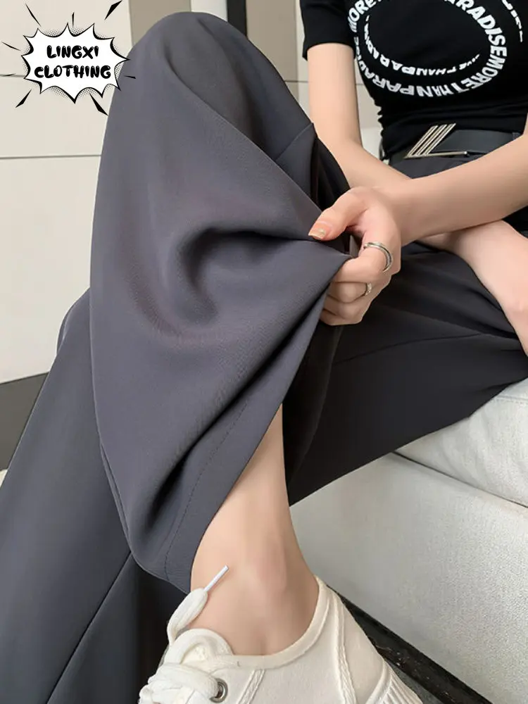 2023 Summer New High Waist Loose Drop Wide Leg Pants Suit Pants Floor Dragging Pants for Women's Clothing In Korean Style