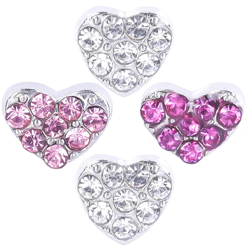 

20Pcs/Lot DIY 7x8mm Crystal Heart Floating Charms Hand-made for Glass Memory Lockets