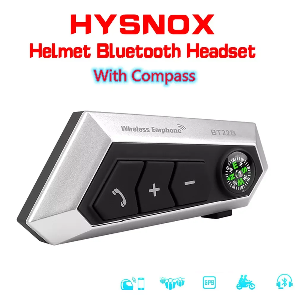 

NEW2023 BT-22B Motorcycle Helmet Headset Bluetooth 5.0 Waterproof Earphone Headphones Bluetooth Headset Handsfree Stereo with Mi