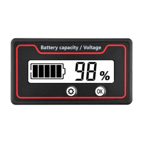 12V 24V 36V 48V 60V 72V 84V Ácido de chumbo Indicador de capacidade de bateria de lítio CARE Voltímetro digital 9-120V Testadores de tensão