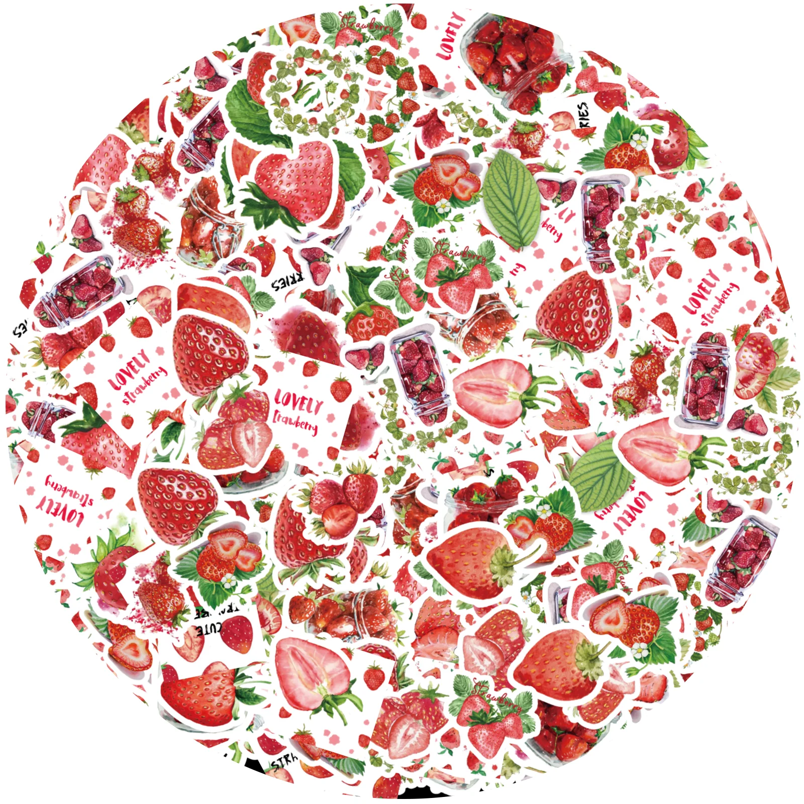 138 Шт. Креативные Розовые Бабочки Цветочный Венок Клубника ПВХ Наклейки Для