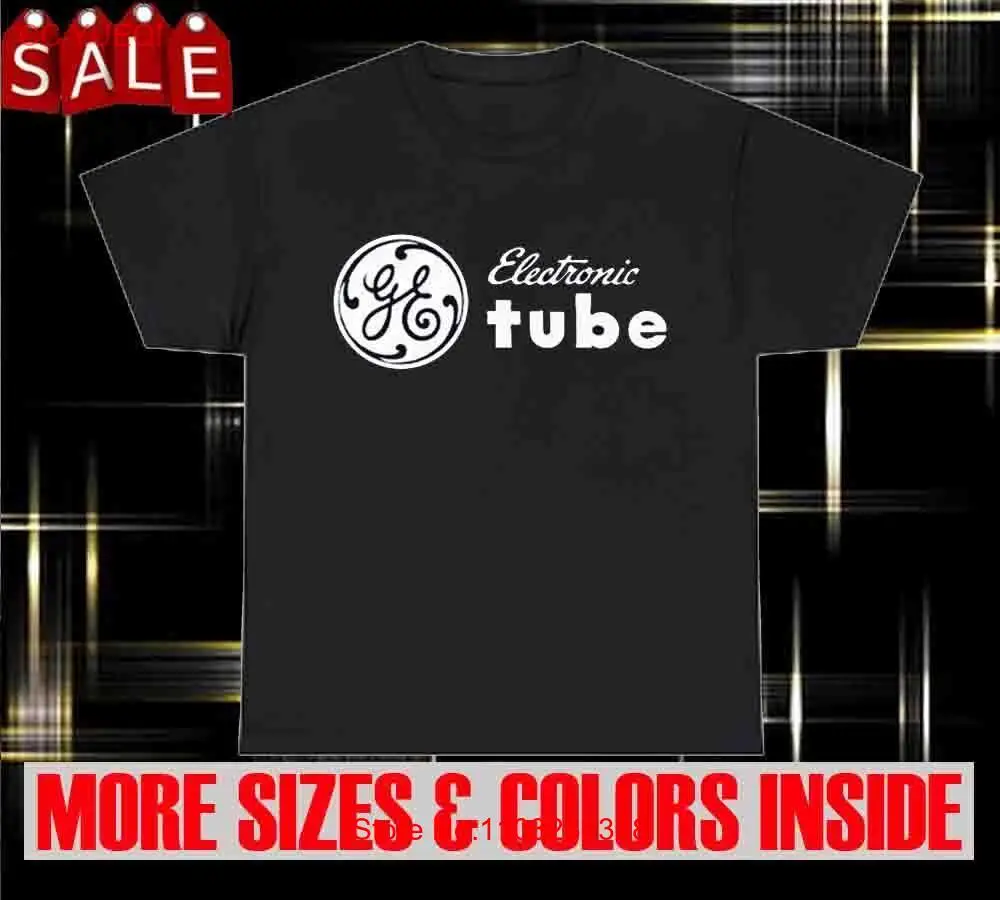Забавная футболка GE с логотипом в виде вакуумной трубки