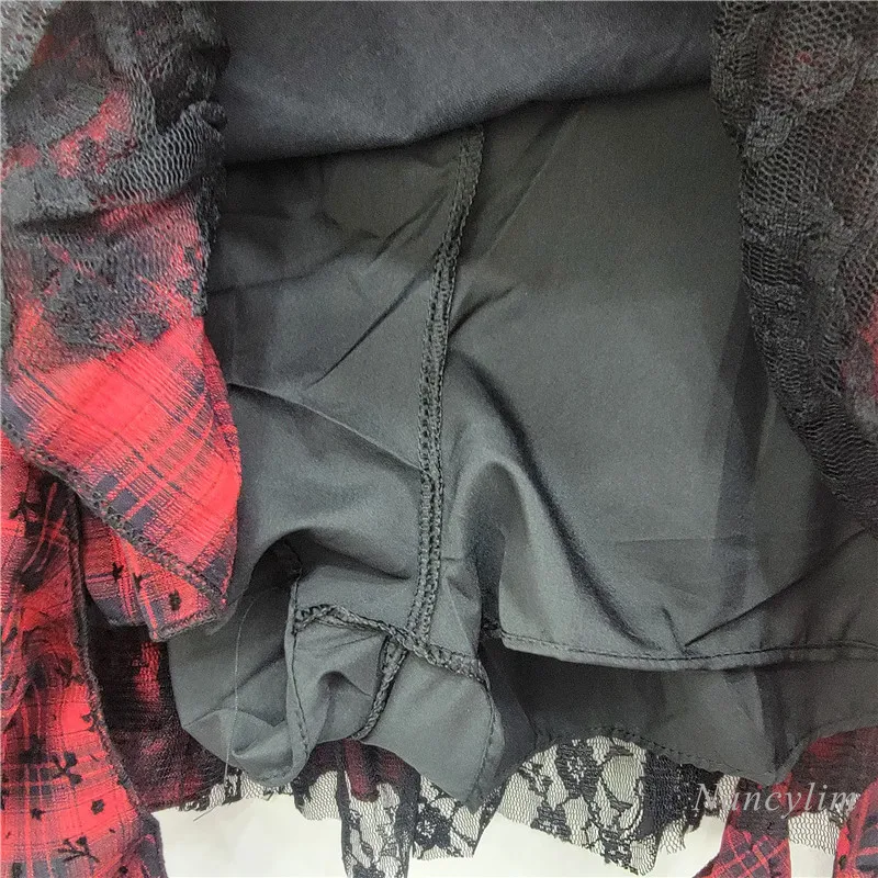 Юбка с нерегулярными рюшами по краям клетчатая кожаная юбка пряжкой Любовь