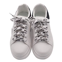 weiou lace premium quality canvas shoe rope wholesale feature silk screen luxury printed white cordon 9mm polyester flat lacet
