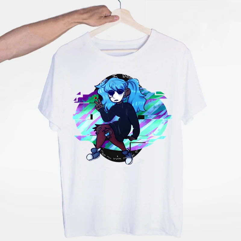 Футболка женская с забавным графическим принтом лица и круглым вырезом модный